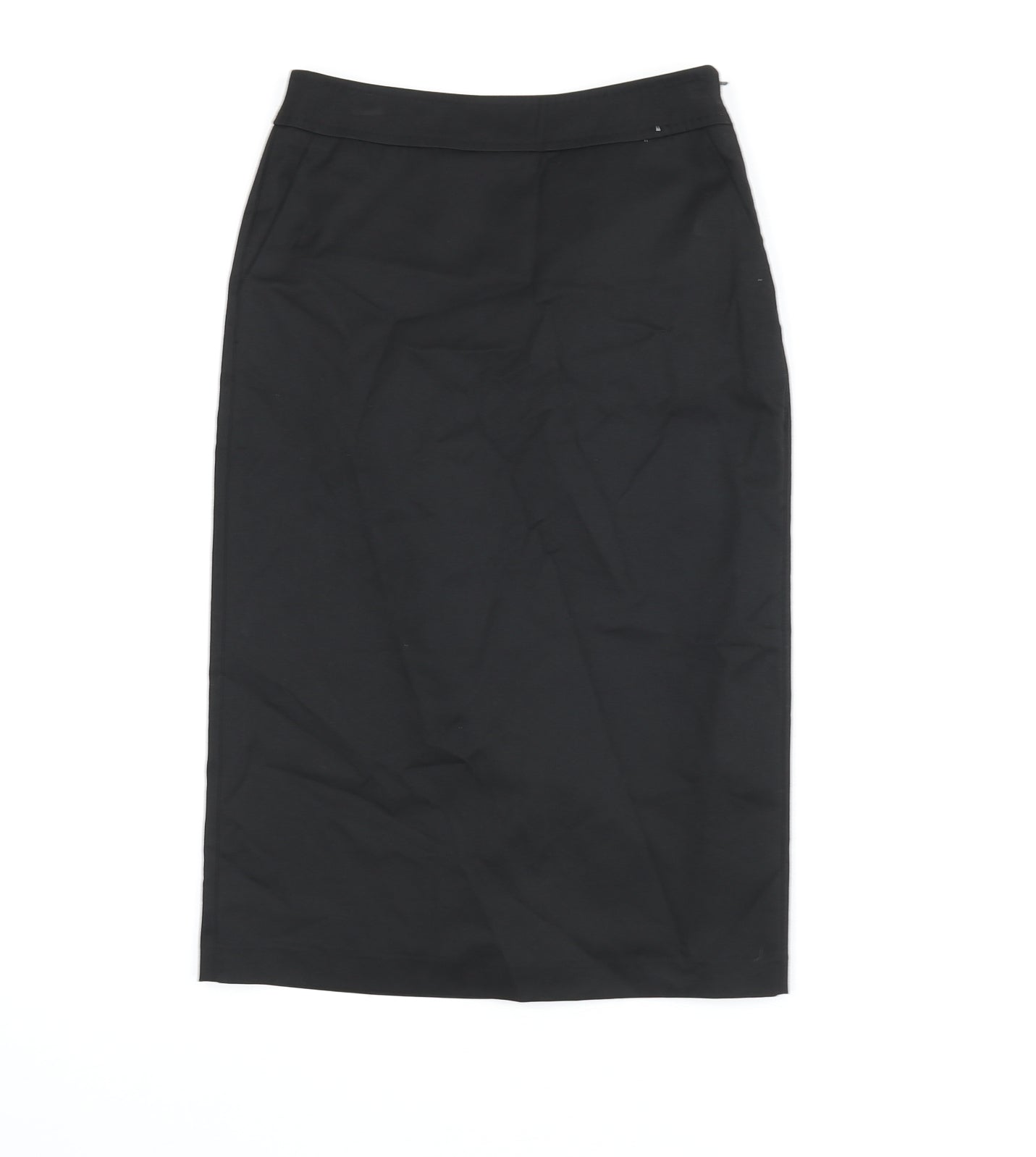 Warehouse Womens Black Polyester Straight & Pencil Skirt Size 6 Zip - Slit