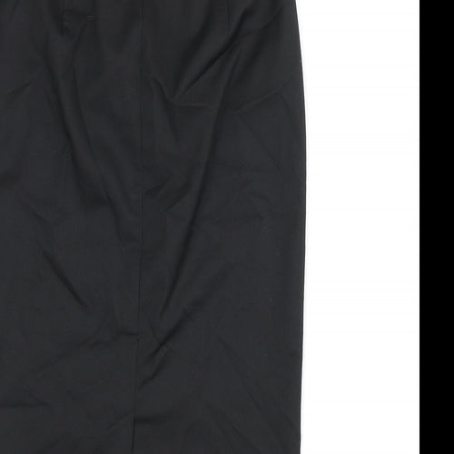 Warehouse Womens Black Polyester Straight & Pencil Skirt Size 6 Zip - Slit