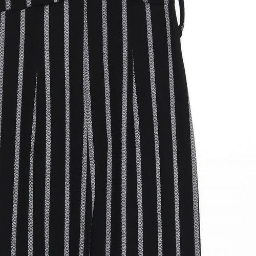 Boohoo Womens Black Striped Polyester Jumpsuit One-Piece Size 8 L27 in Pullover