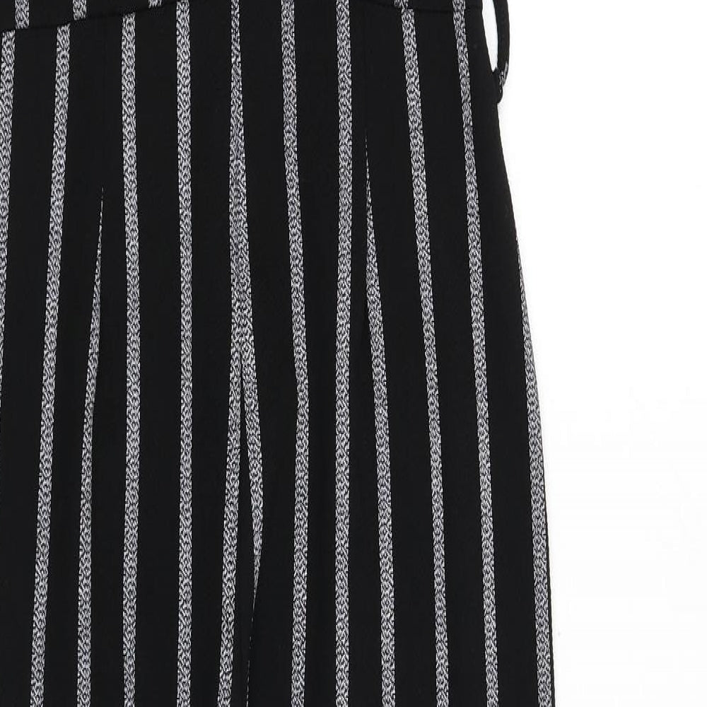 Boohoo Womens Black Striped Polyester Jumpsuit One-Piece Size 8 L27 in Pullover