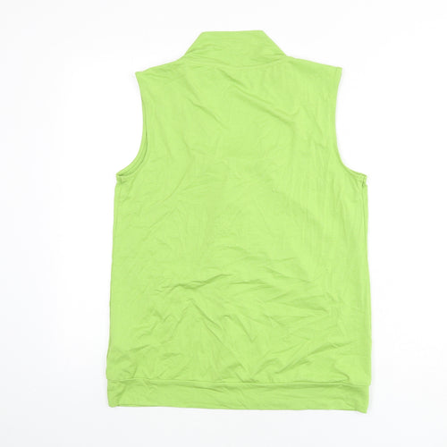 Marks and Spencer Womens Green Viscose Basic Tank Size 14 Scoop Neck