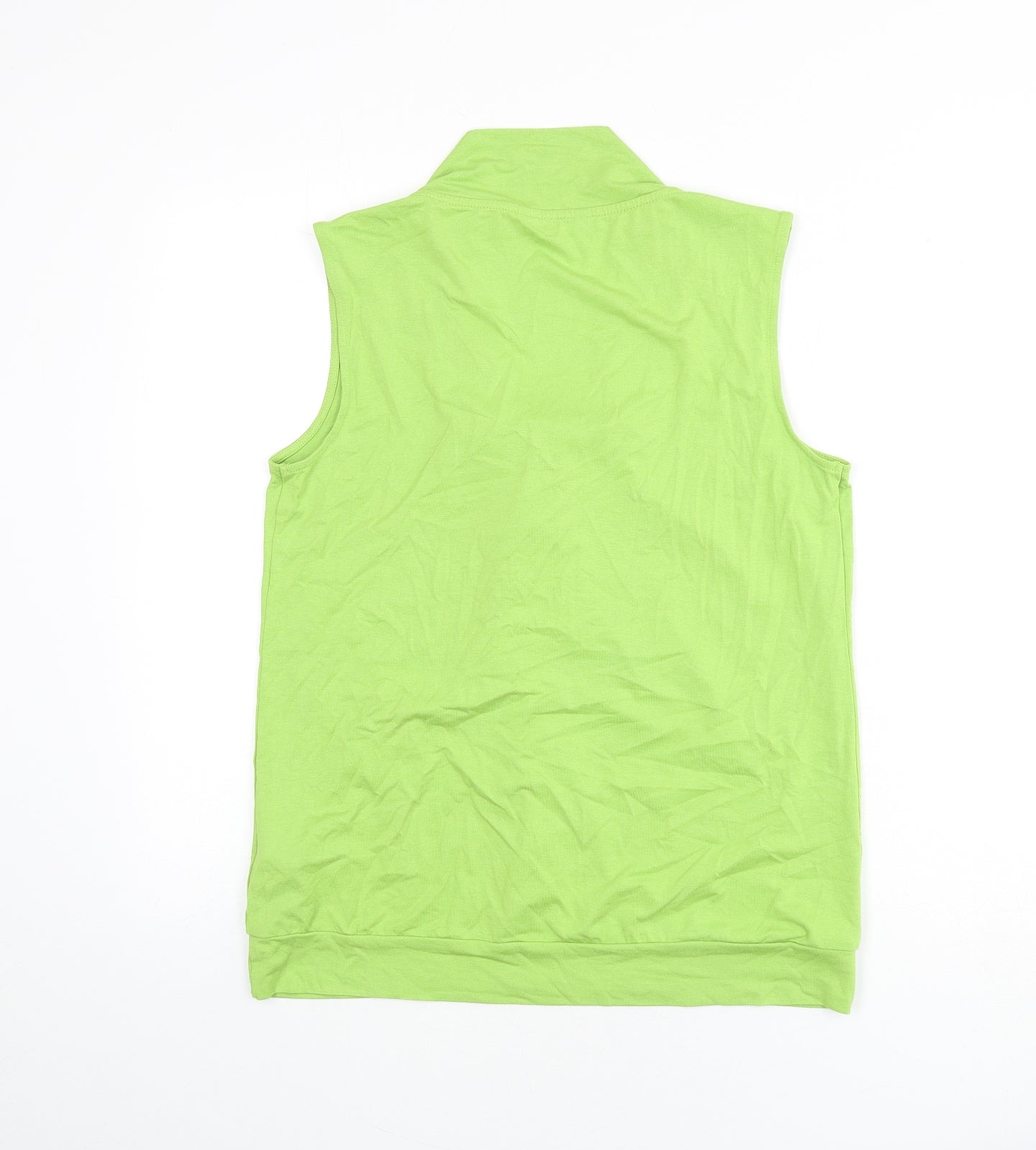 Marks and Spencer Womens Green Viscose Basic Tank Size 14 Scoop Neck