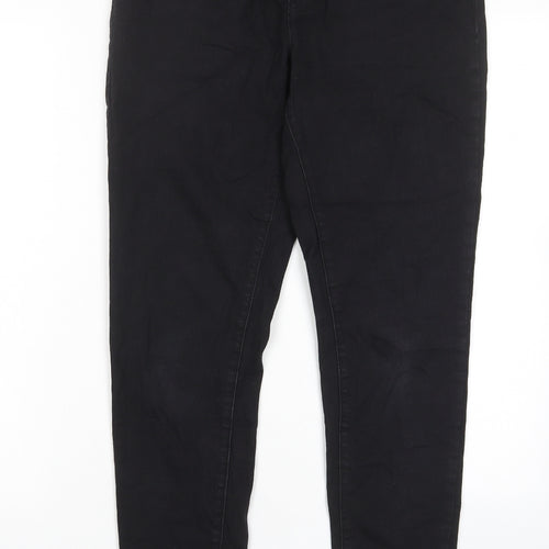 Denim & Co. Womens Black Cotton Skinny Jeans Size 10 L29 in Regular - Elastic waist