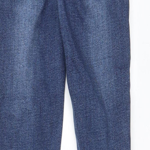 New Look Girls Blue Cotton Skinny Jeans Size 9 Years L23 in Regular Zip - Pockets, Belt Loops