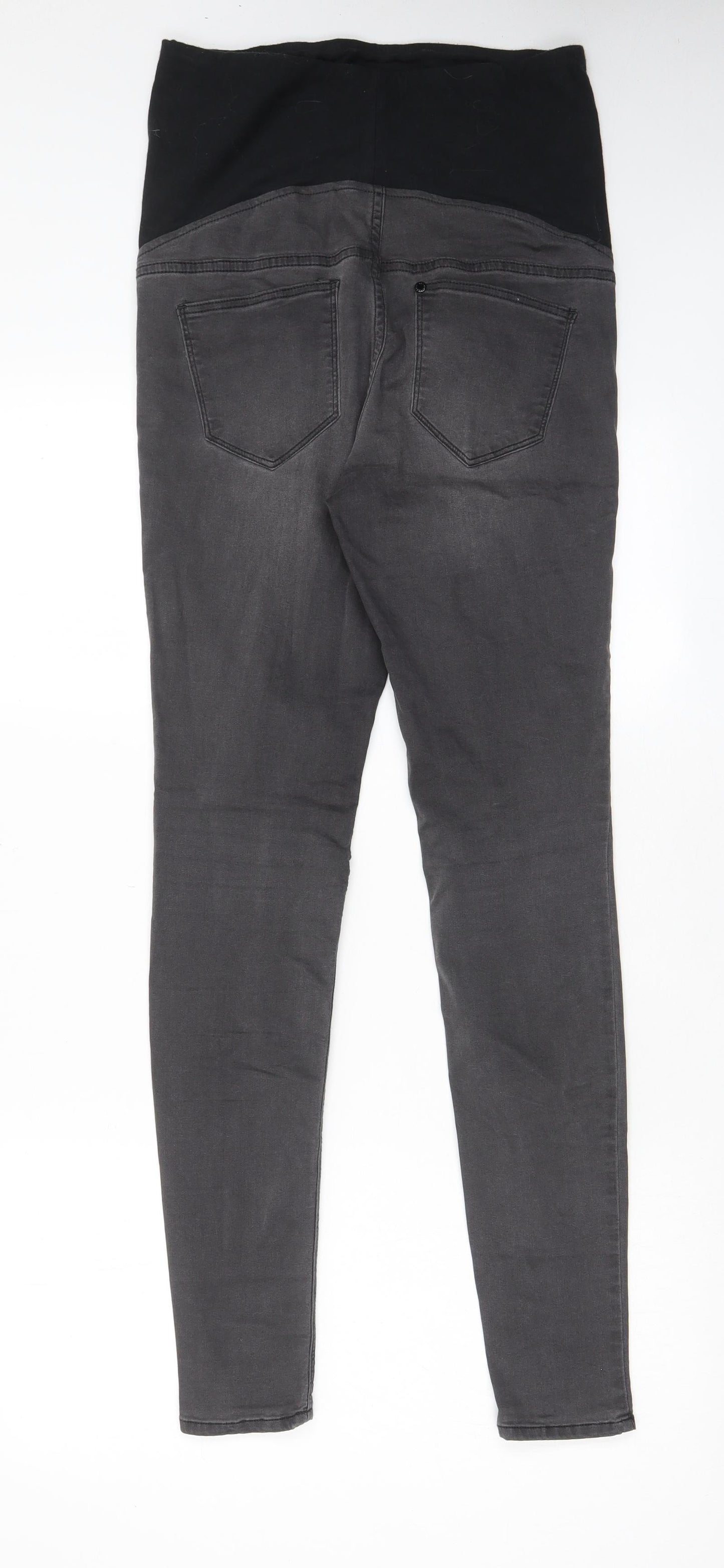 H&M Womens Grey Cotton Skinny Jeans Size 10 L30 in Regular
