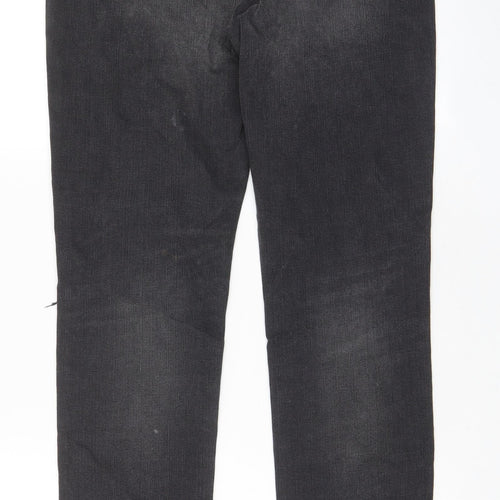 H&M Mens Grey Cotton Skinny Jeans Size 36 in L32 in Regular Zip - Pockets, Belt Loops