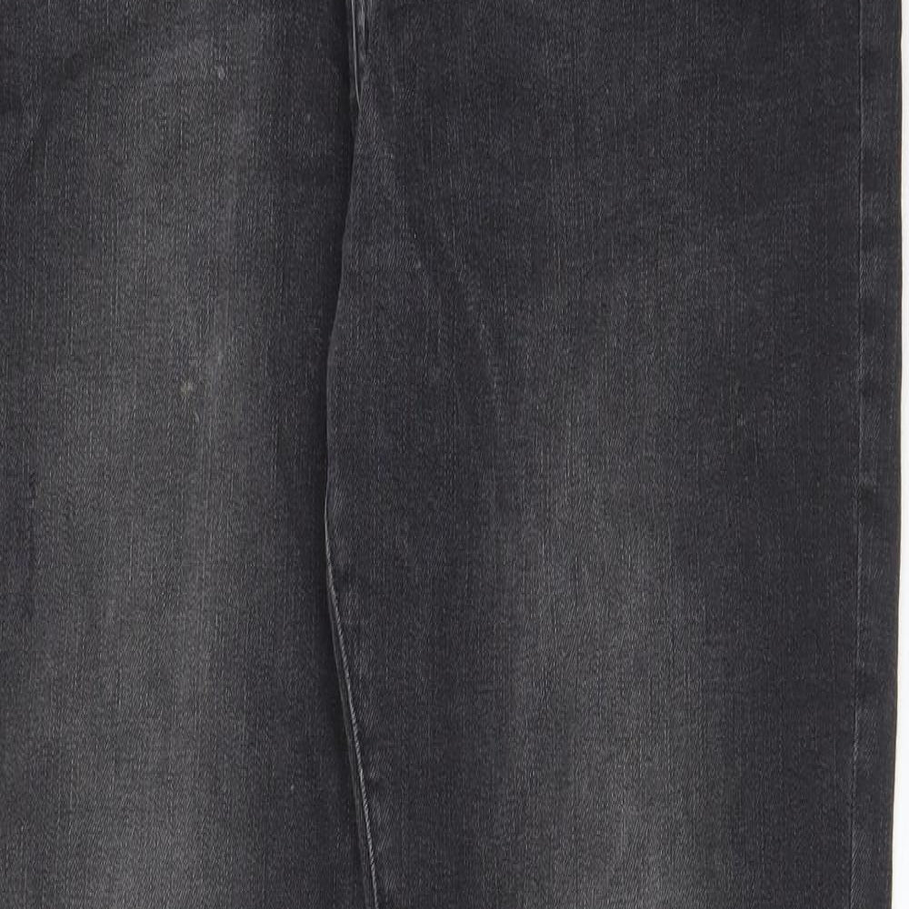 H&M Mens Grey Cotton Skinny Jeans Size 36 in L32 in Regular Zip - Pockets, Belt Loops