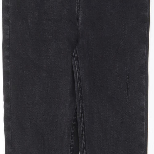 Denim & Co. Womens Grey Cotton Skinny Jeans Size 10 L27 in Regular Zip - Pockets, Belt Loops