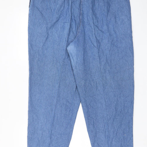 Reed Hunter Womens Blue Cotton Tapered Jeans Size XL L29 in Regular Zip - Pockets, Belt Loops, Pleated