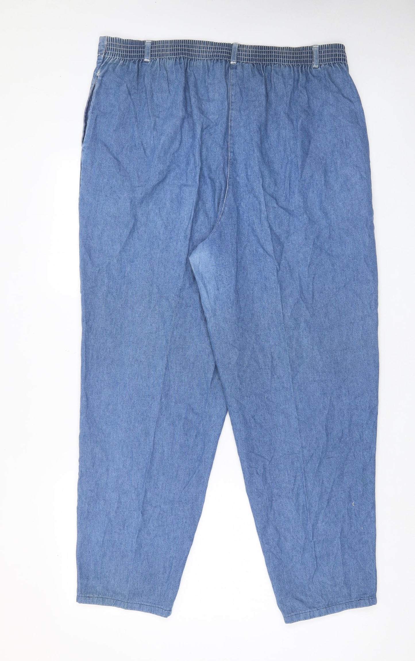 Reed Hunter Womens Blue Cotton Tapered Jeans Size XL L29 in Regular Zip - Pockets, Belt Loops, Pleated