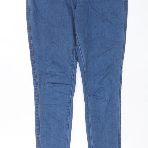 Denim & Co. Womens Blue Cotton Skinny Jeans Size 10 L31 in Regular - Elastic waist