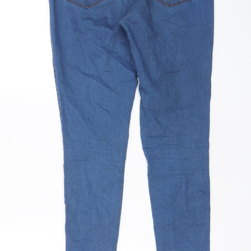 Denim & Co. Womens Blue Cotton Skinny Jeans Size 10 L31 in Regular - Elastic waist
