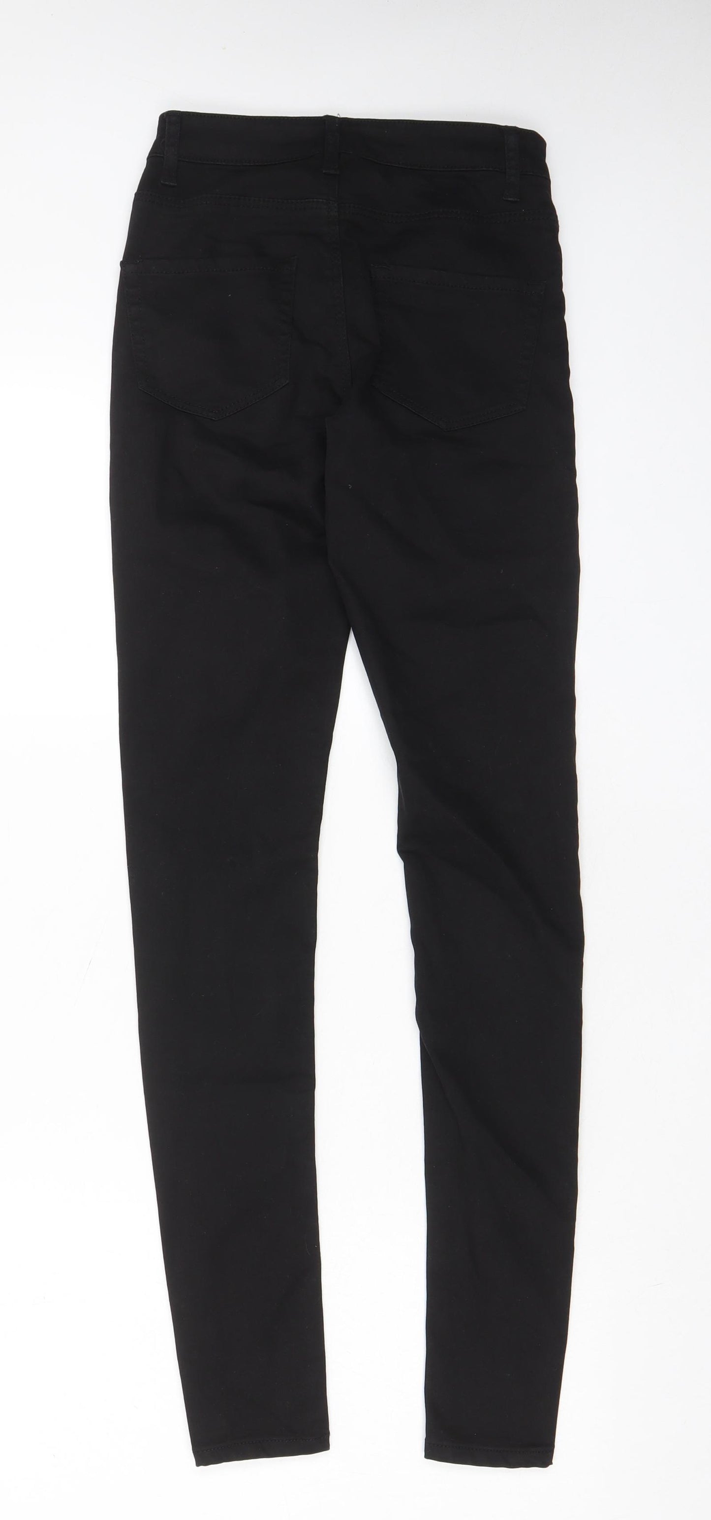 Denim & Co. Womens Black Cotton Skinny Jeans Size 6 L30 in Regular Zip - Pockets, Belt Loops