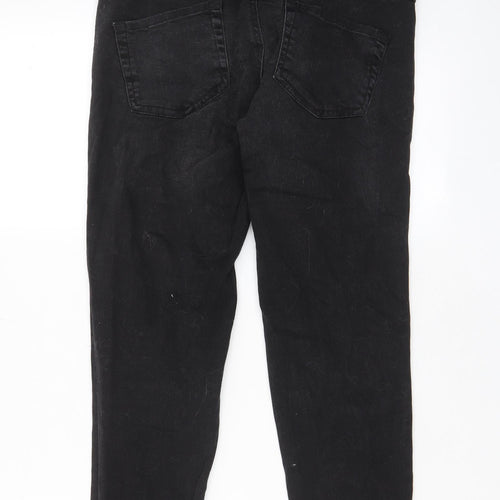 Blooming Marvellous Womens Black Cotton Skinny Jeans Size 10 L28 in Regular Zip - Pockets, Belt Loops