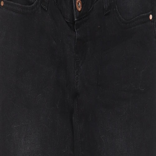 Blooming Marvellous Womens Black Cotton Skinny Jeans Size 10 L28 in Regular Zip - Pockets, Belt Loops