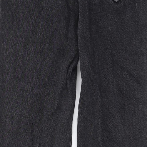 Mango Womens Black Cotton Mom Jeans Size 8 L26 in Regular Zip - Pockets, Belt Loops