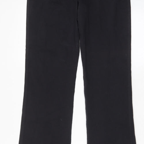 Dolorse Womens Black Cotton Straight Jeans Size 12 L32 in Regular Zip - Pockets, Belt Loops