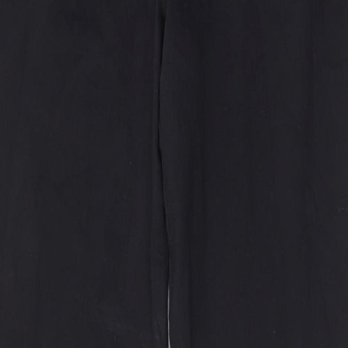 Dolorse Womens Black Cotton Straight Jeans Size 12 L32 in Regular Zip - Pockets, Belt Loops