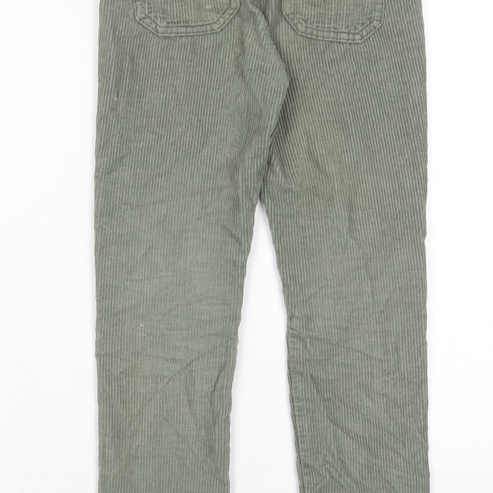 TU Boys Green Cotton Chino Trousers Size 5-6 Years Regular Drawstring - Pockets, Elastic waist