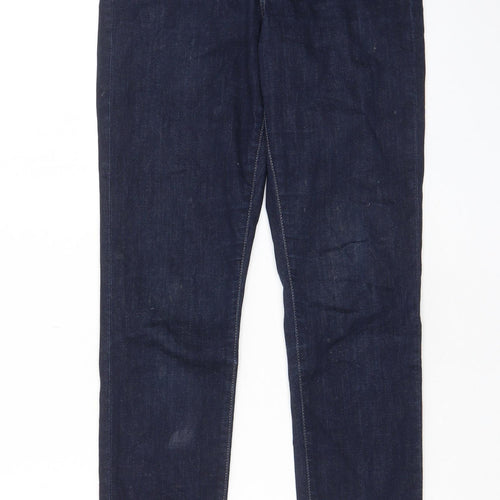 H&M Womens Blue Cotton Straight Jeans Size 29 in L32 in Regular Zip - Pockets, Belt Loops