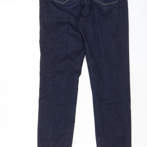 H&M Womens Blue Cotton Straight Jeans Size 29 in L32 in Regular Zip - Pockets, Belt Loops