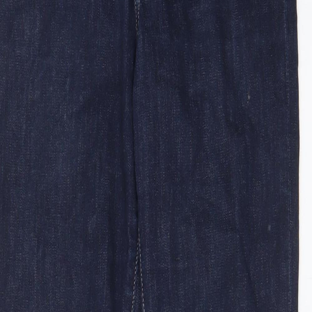 H&M Womens Blue Cotton Straight Jeans Size 29 in L32 in Regular Zip - Pockets, Belt Loops