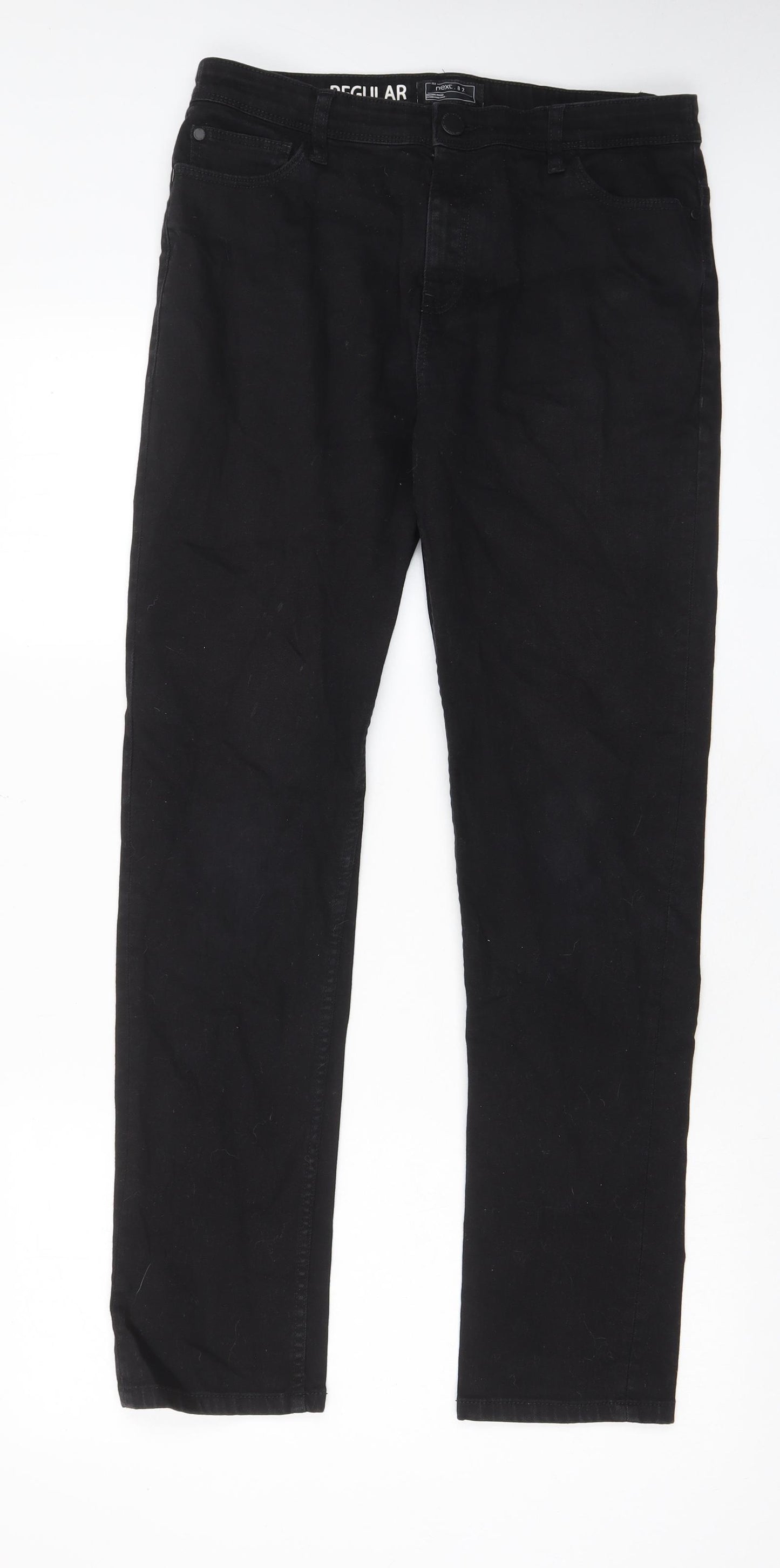 NEXT Boys Black Cotton Straight Jeans Size 10 Years L30 in Regular Zip - Pockets, Belt Loops