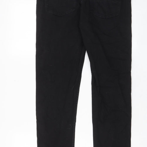 NEXT Boys Black Cotton Straight Jeans Size 10 Years L30 in Regular Zip - Pockets, Belt Loops
