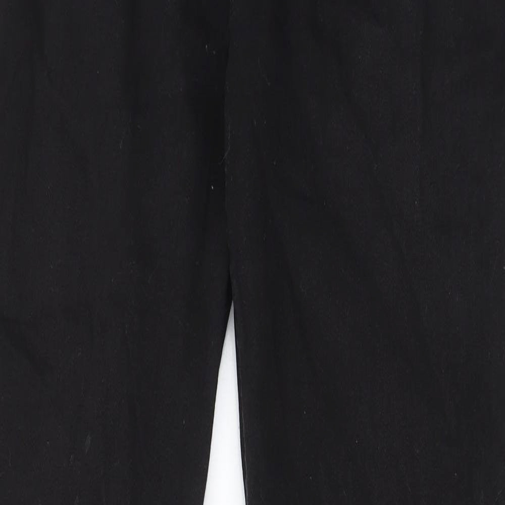 NEXT Boys Black Cotton Straight Jeans Size 10 Years L30 in Regular Zip - Pockets, Belt Loops