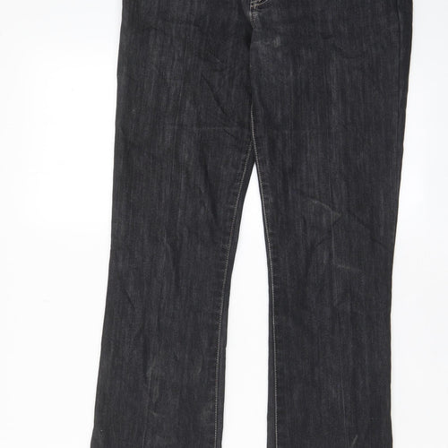 David Kahn Womens Black Cotton Straight Jeans Size 28 in L30 in Regular Zip - Pockets, Belt Loops