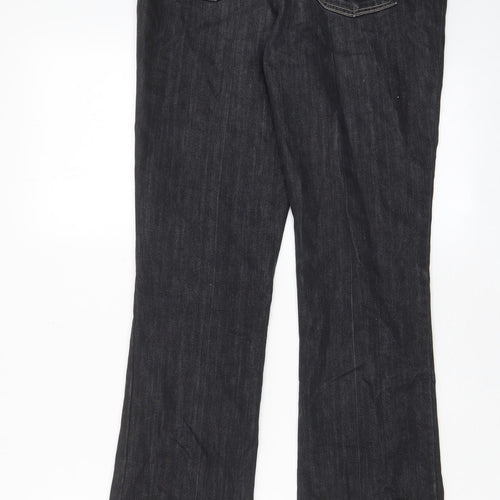David Kahn Womens Black Cotton Straight Jeans Size 28 in L30 in Regular Zip - Pockets, Belt Loops