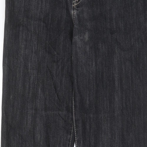 David Kahn Womens Black Cotton Straight Jeans Size 28 in L30 in Regular Zip - Pockets, Belt Loops