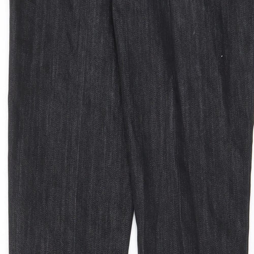 David Kahn Womens Black Cotton Straight Jeans Size 28 in L30 in Regular Zip - Pockets, Belt Loops
