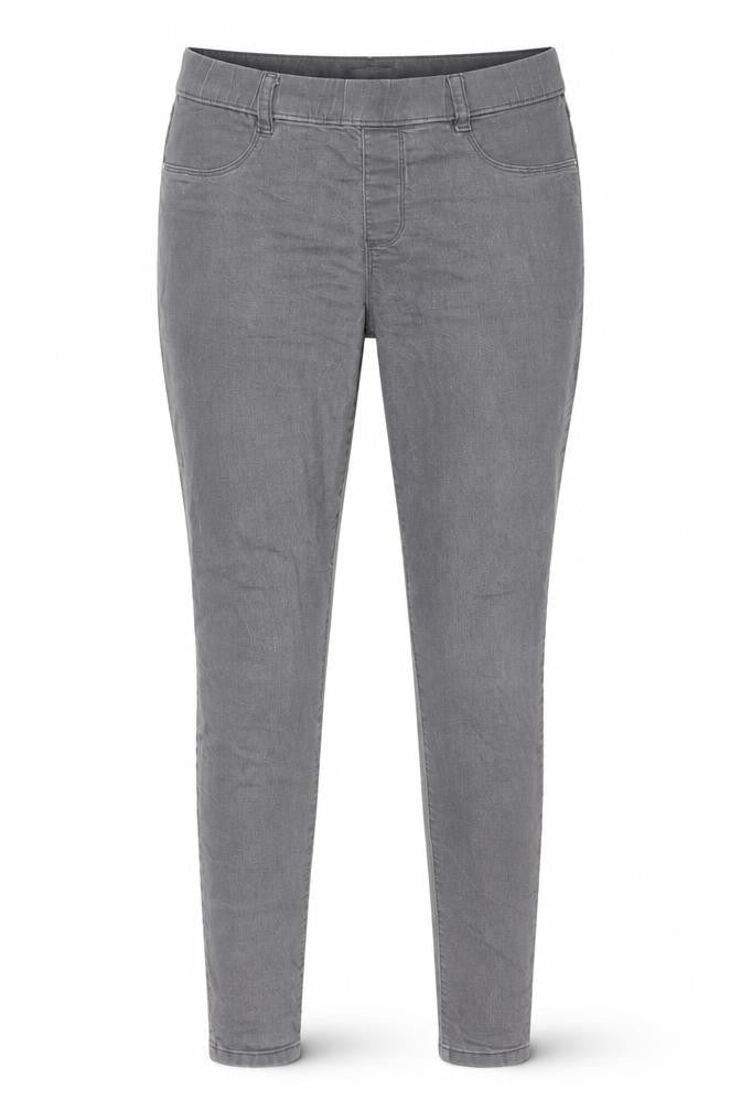 Dorothy Perkins Womens Grey Cotton Skinny Jeans Size 12 L30 in Regular - Elastic waist