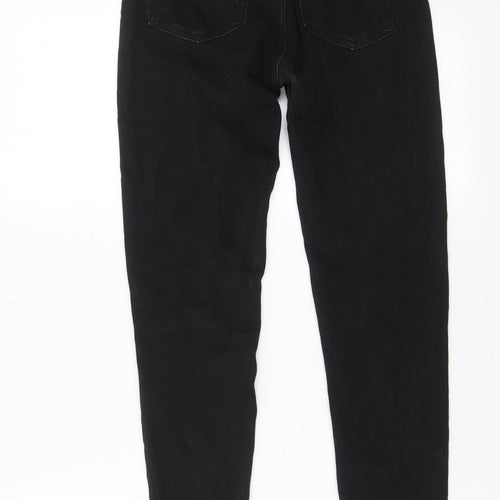Pull&Bear Womens Black Cotton Skinny Jeans Size 6 L28 in Regular Zip - Pockets, Belt Loops