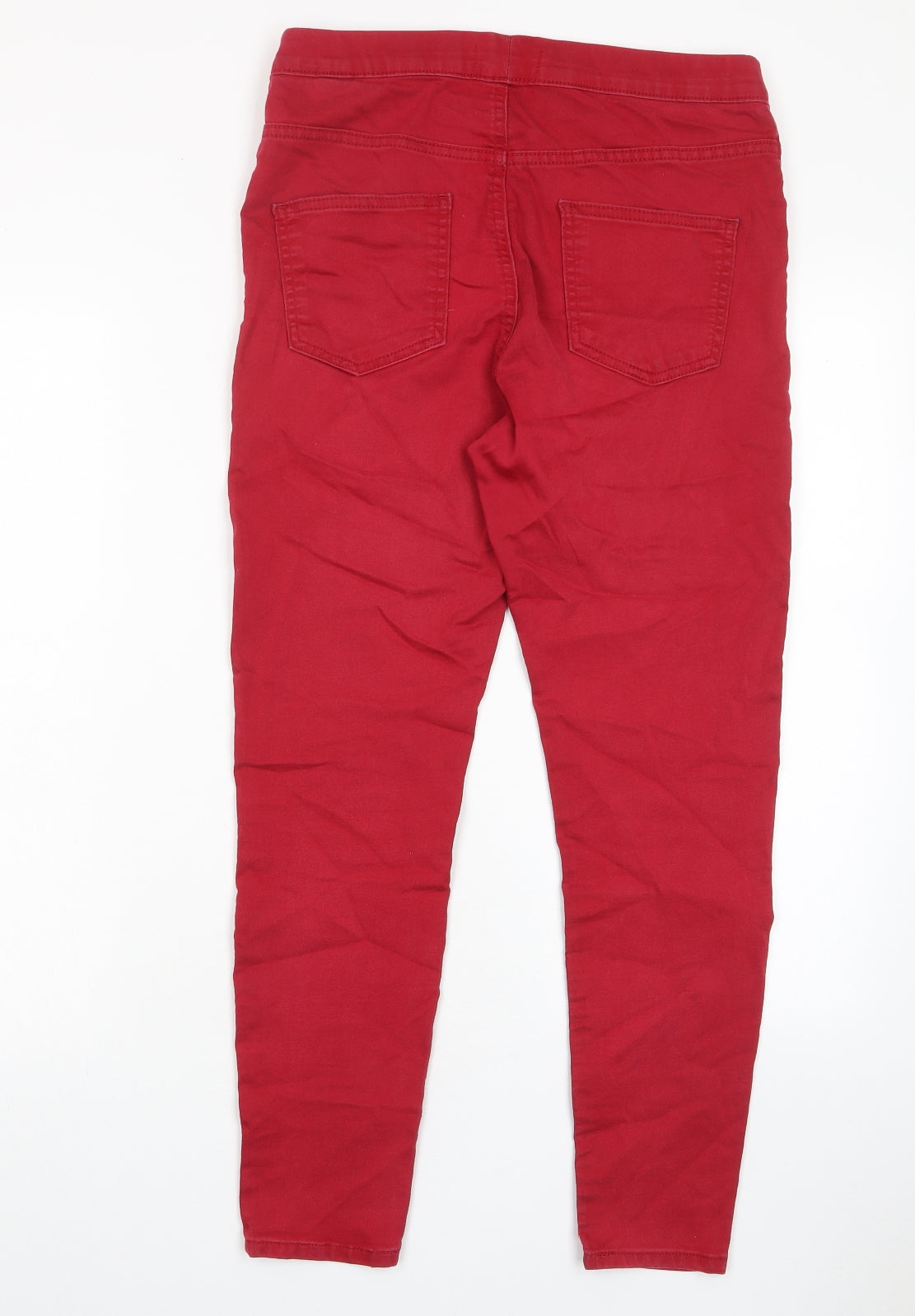 Marks and Spencer Womens Red Cotton Jegging Jeans Size 10 L26 in Regular