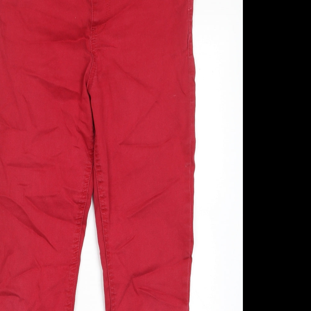 Marks and Spencer Womens Red Cotton Jegging Jeans Size 10 L26 in Regular