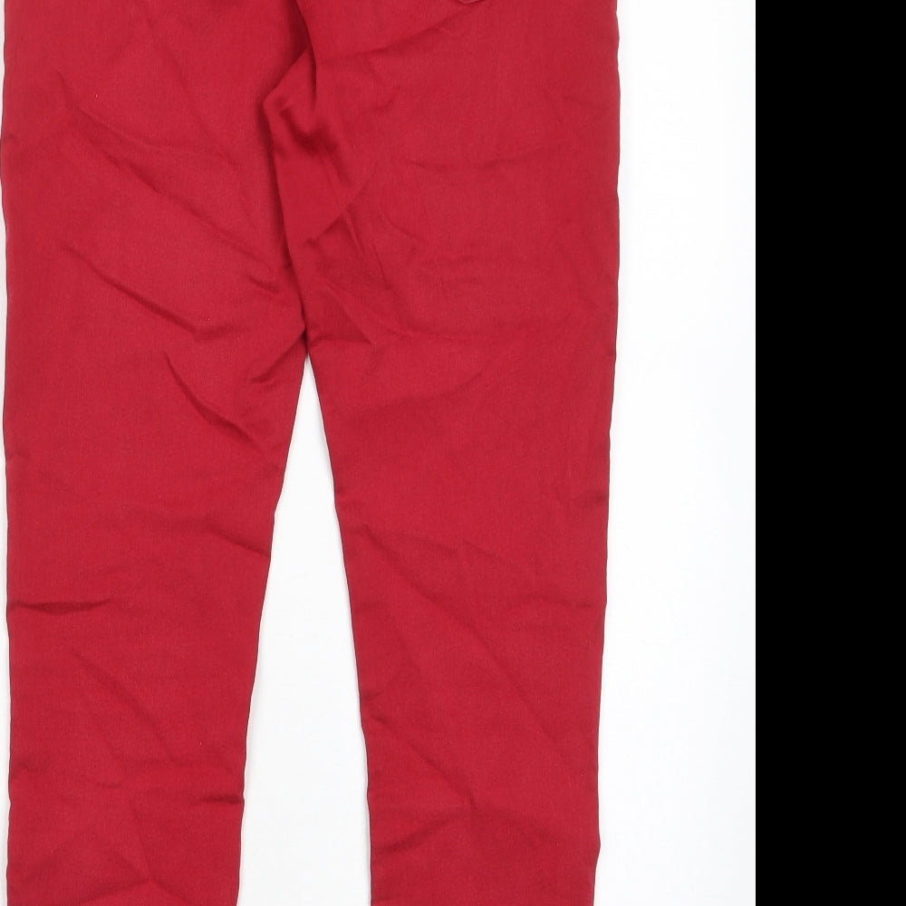 Marks and Spencer Womens Red Cotton Jegging Jeans Size 10 L26 in Regular