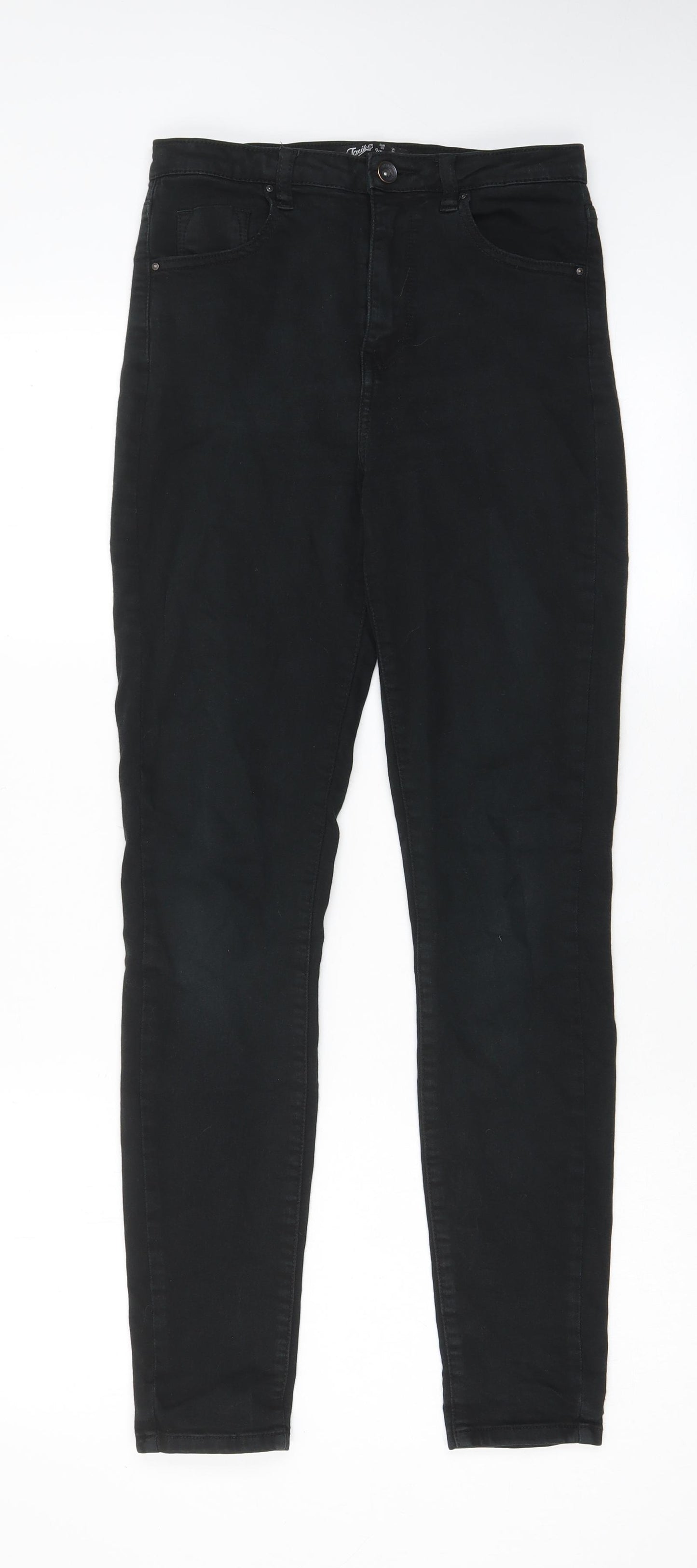 Toxik3 Womens Black Cotton Skinny Jeans Size 8 L27 in Regular Zip - Pockets, Belt Loops