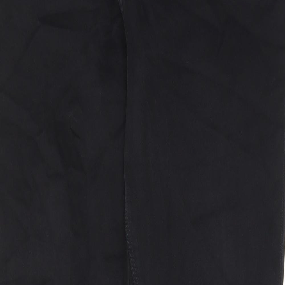 Topshop Womens Black Cotton Skinny Jeans Size 32 in L30 in Regular Zip - Pockets, Belt Loops