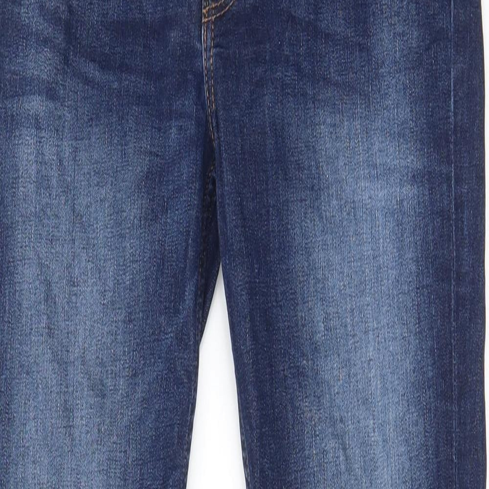H&M Boys Blue Cotton Skinny Jeans Size 13-14 Years L27 in Regular Zip - Pockets, Belt Loops, Adjustable waist