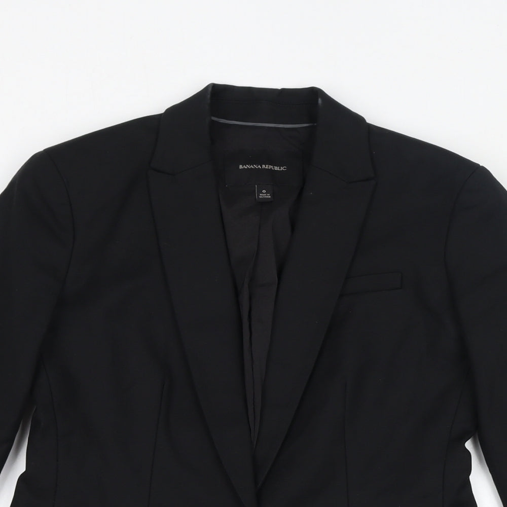 Banana Republic Womens Black Jacket Blazer Size 4 Button - Size 0 (US)