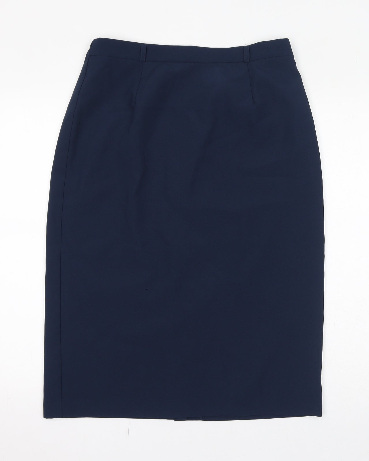 Daxon Womens Blue Polyester Straight & Pencil Skirt Size 16 Zip