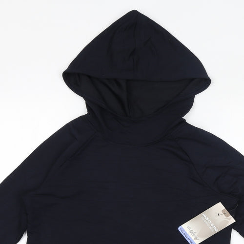 Skecher8 Womens Blue Viscose Pullover Hoodie Size S Pullover