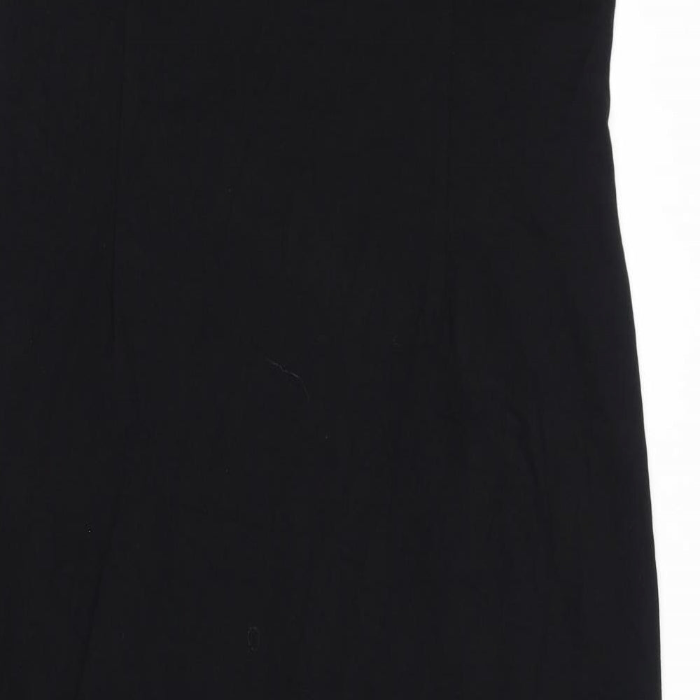 Privacy Womens Black Viscose T-Shirt Dress Size 20 Round Neck Pullover - Twist Detail