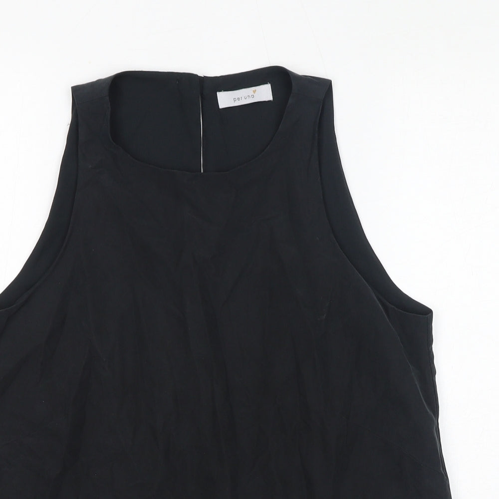 Per Una Womens Grey Modal Basic Tank Size 10 Round Neck