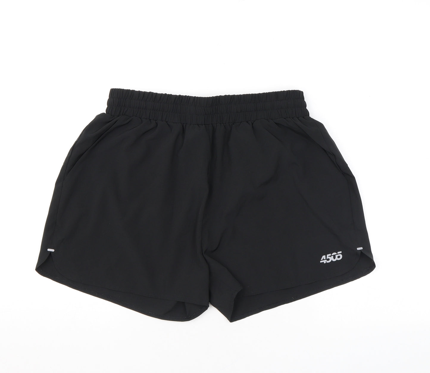 ASOS Womens Black Polyester Athletic Shorts Size 12 L3 in Regular Drawstring - Pockets