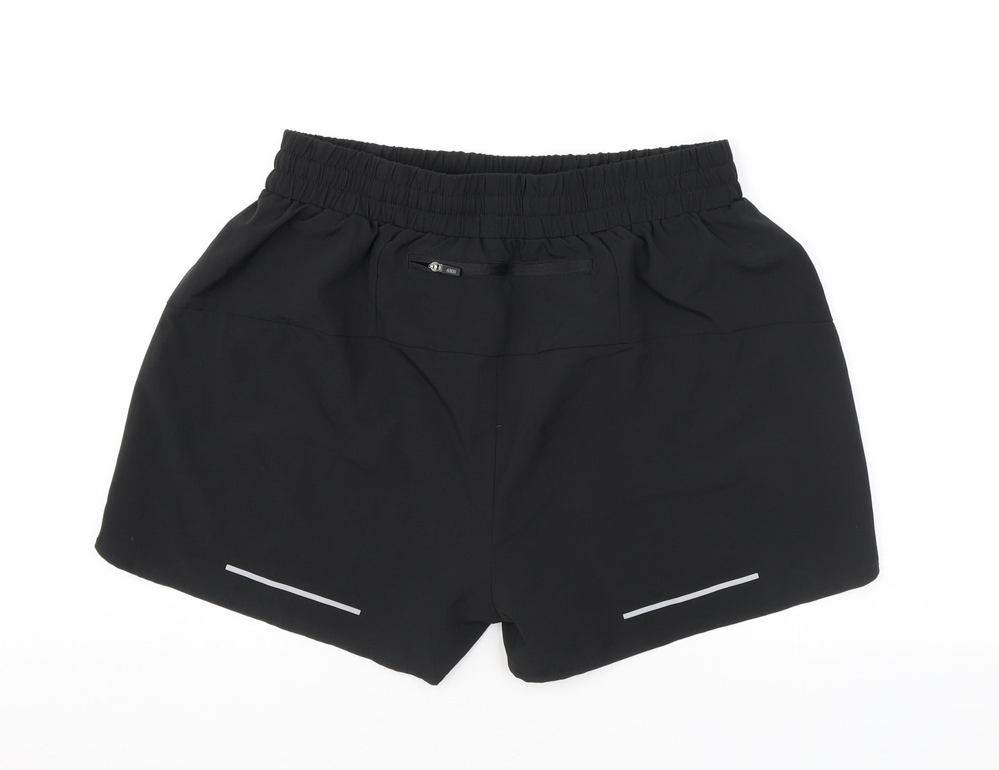 ASOS Womens Black Polyester Athletic Shorts Size 12 L3 in Regular Drawstring - Pockets