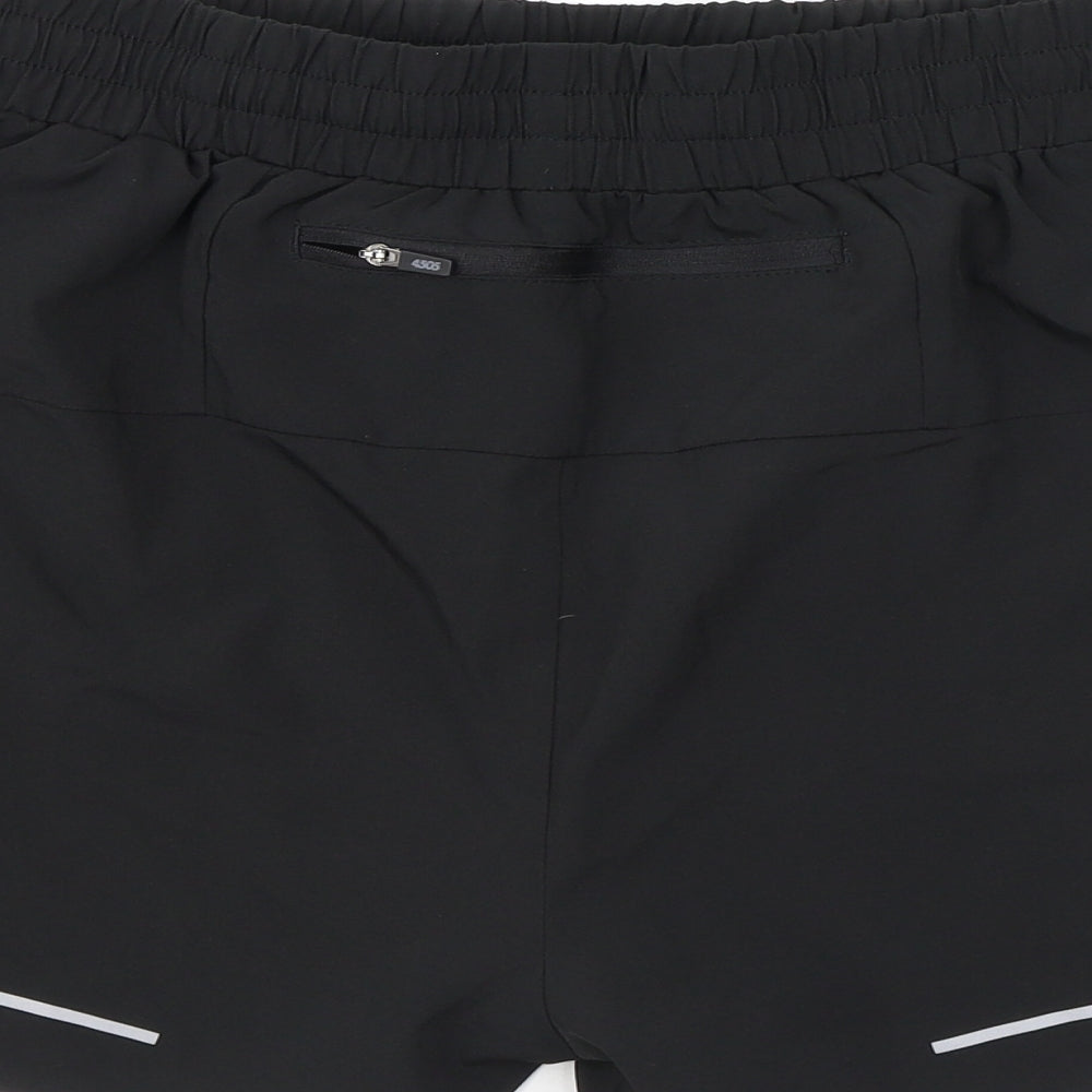 ASOS Womens Black Polyester Athletic Shorts Size 12 L3 in Regular Drawstring - Pockets