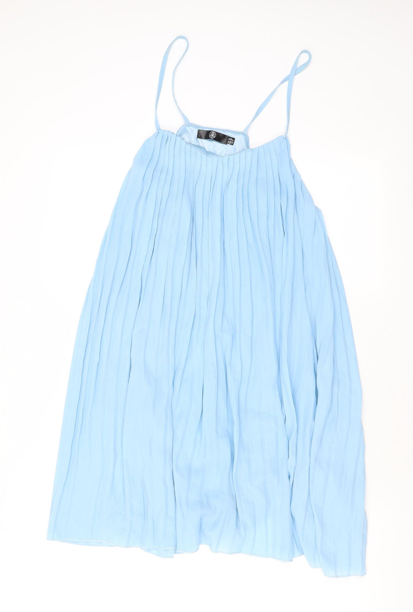 Missguided Womens Blue Polyester Camisole Tank Size 10 V-Neck - Pleated
